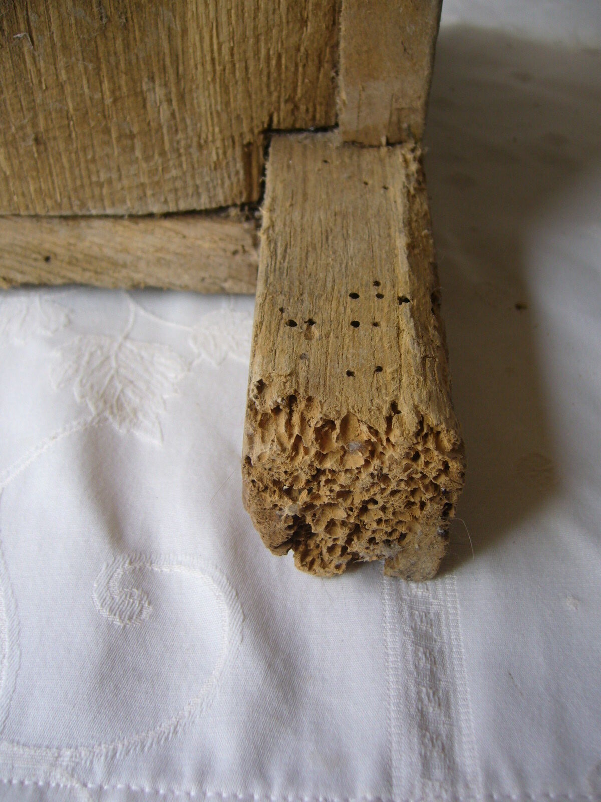 Ancient salt chest stool