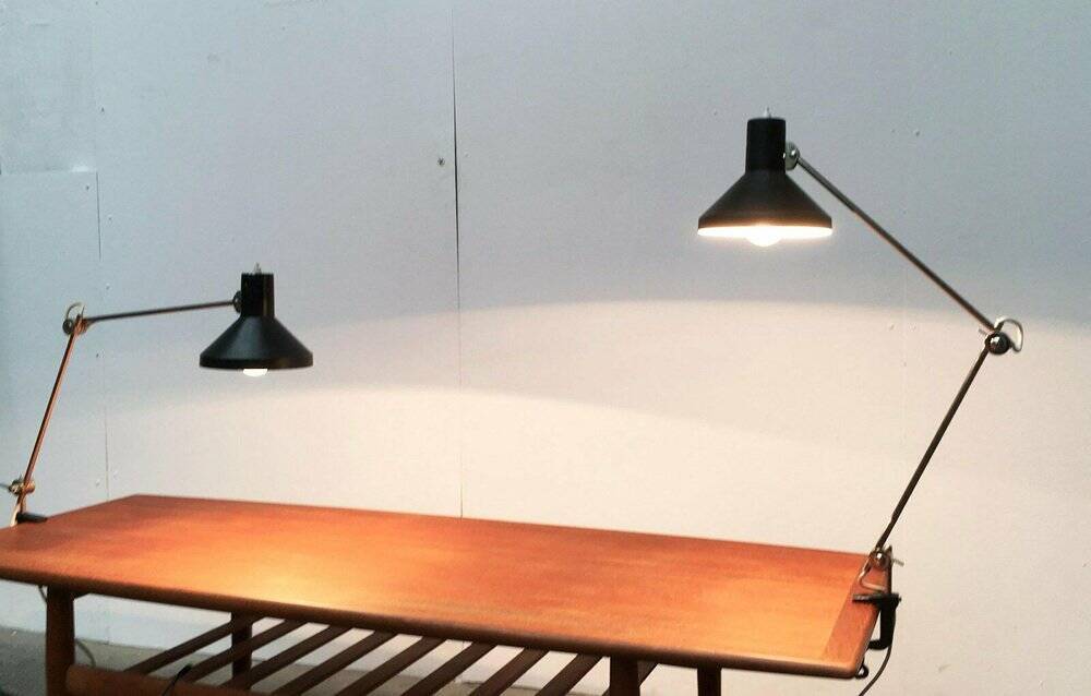 Mid-century table clamp lamp model no. 2002 by Elux, 1960s, set of 2.