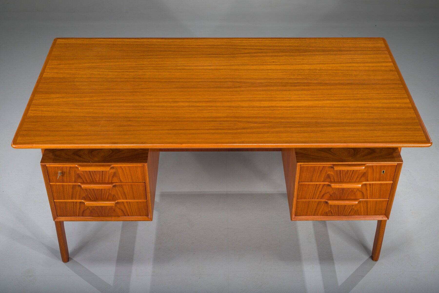 Model 75 Teak Desk from Omann Jun Møbelfabrik, 1960s