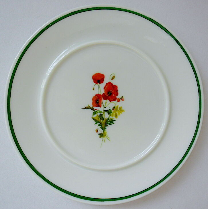 Limalonges porcelain butter decorated with bouquets of poppies