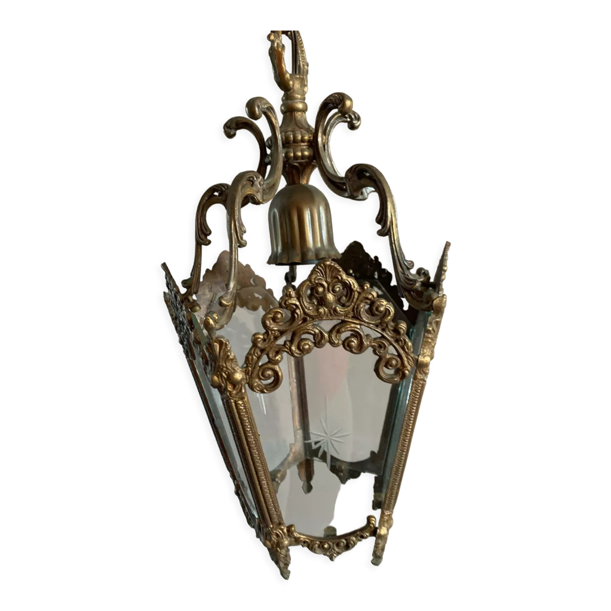 Bronze lantern chandelier