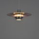 Danish ufo-shaped hanging lamp in metal, 1970s