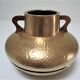 Vase pansu brass patinated vintage art deco style