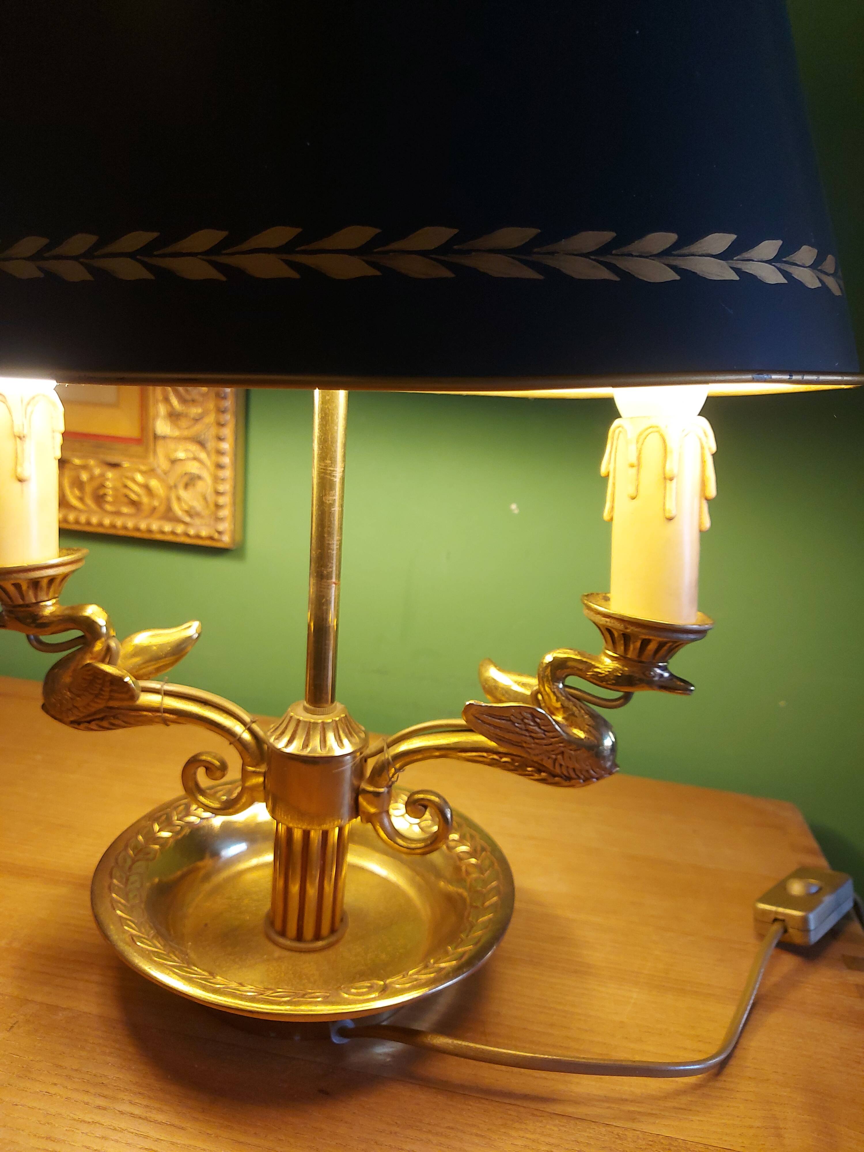 BOUILLOTTE LAMP IN BRONZE, SIGN DECOR