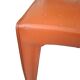 Set di 4 Sedie Design in Cuoio Arancione e Ferro Vintage