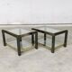 Hollywood Regency Two-Tier Sofa End Tables, 1970s, Set of 2