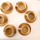 Sandstone cups and cups x6, Rigny sandstone, vintage, 1980