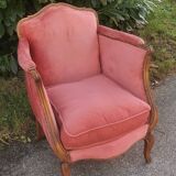 Paire de bergeres anciennes de style louis xv