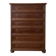 Brown antique-style wooden chest of drawers with 6 drawers.