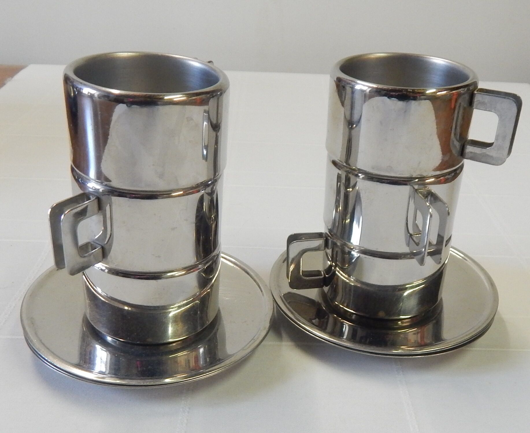 Vintage: 6 cups and saucers espresso Casalinghi Italy STO