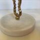 Metal and stone candlestick