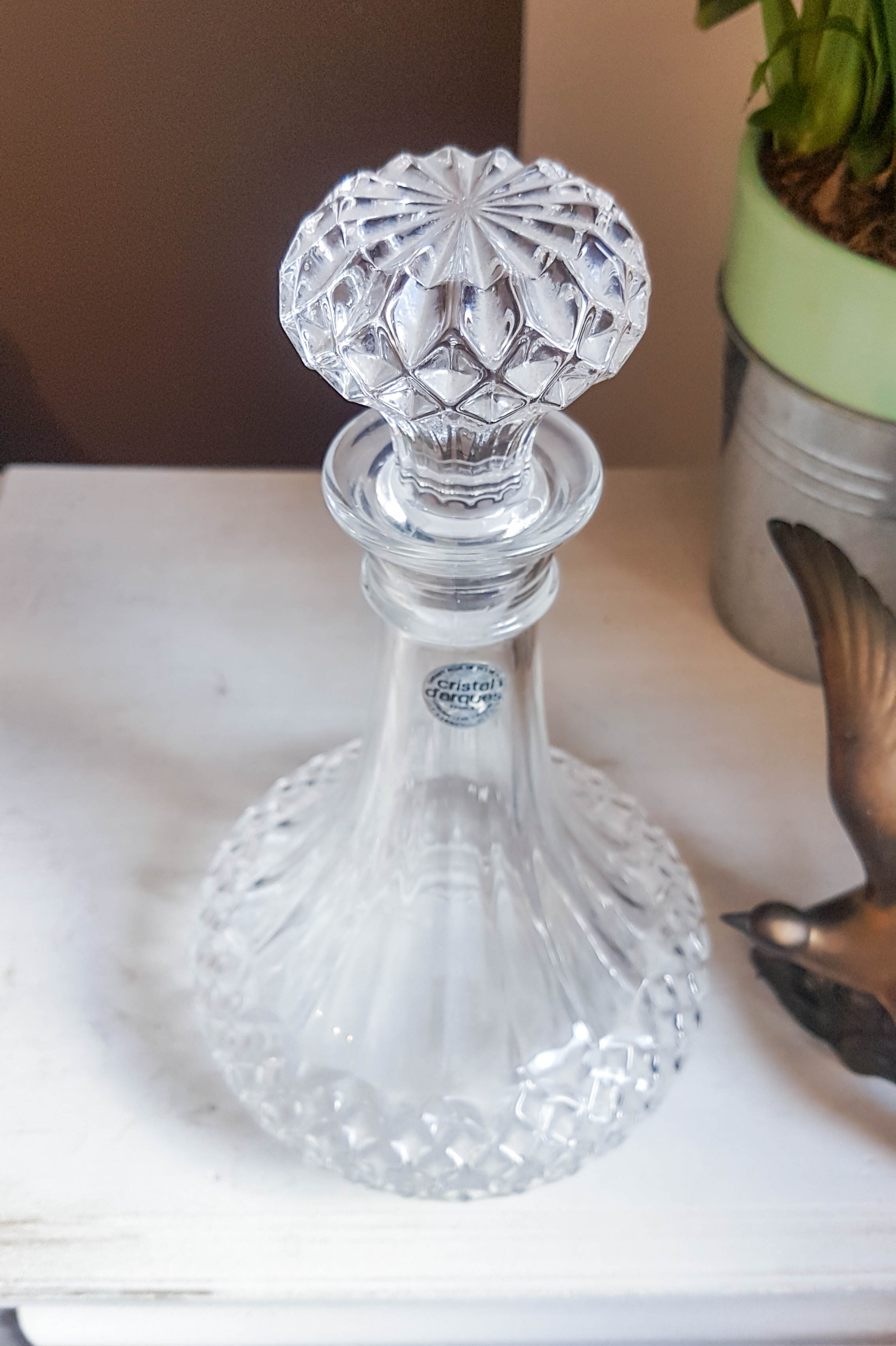 Longchamps crystal decanter carafe