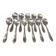 11 silver-plated ice cream scoops, goldsmith, art deco style