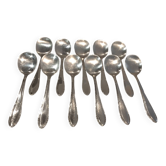 11 pelles à glace métal argenté orfèvre ato style art deco