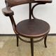 Art Nouveau office armchair, Austrian, in curved wood, signed Fischel