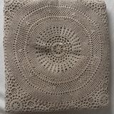 Old crochet round tablecloth with matching napkins