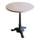 Round white marble bistro table
