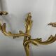 2 antique wall sconces in gilded bronze, Louis XV style