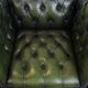Green English Vintage Chesterfield Club Chair
