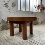 Circular brutalist table from the 1950s