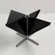 Black Plana folding table by Giancarlo Piretti for Anonima Caste