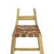 Tabourets de barre de cru en bois et cuir, Tchécoslovaquie années 1950
