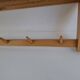 Uluv czechoslovakian mid-century wooden wall coat rack with shelf, 1970