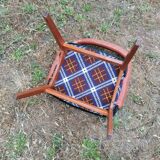 Fauteuil vintage skaï et velours SNA Roset