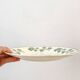 round dish in Digoin Sarreguemines iron clay model "Geranium" green late 19th century