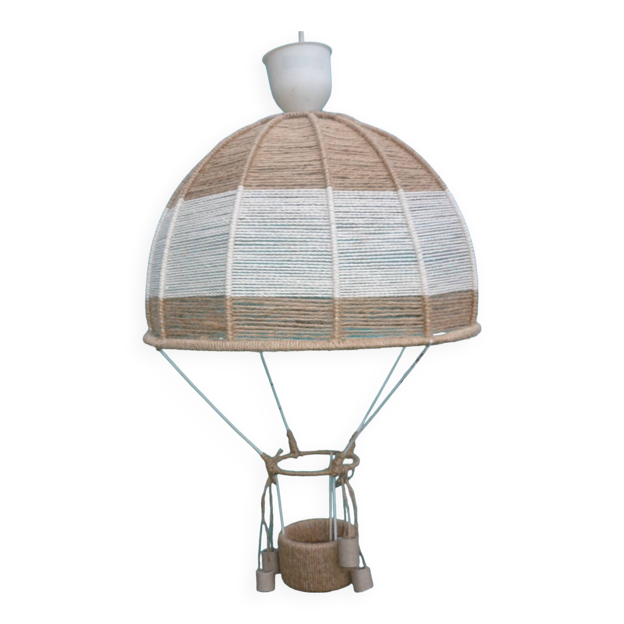 Jute hanging lamp for children's room