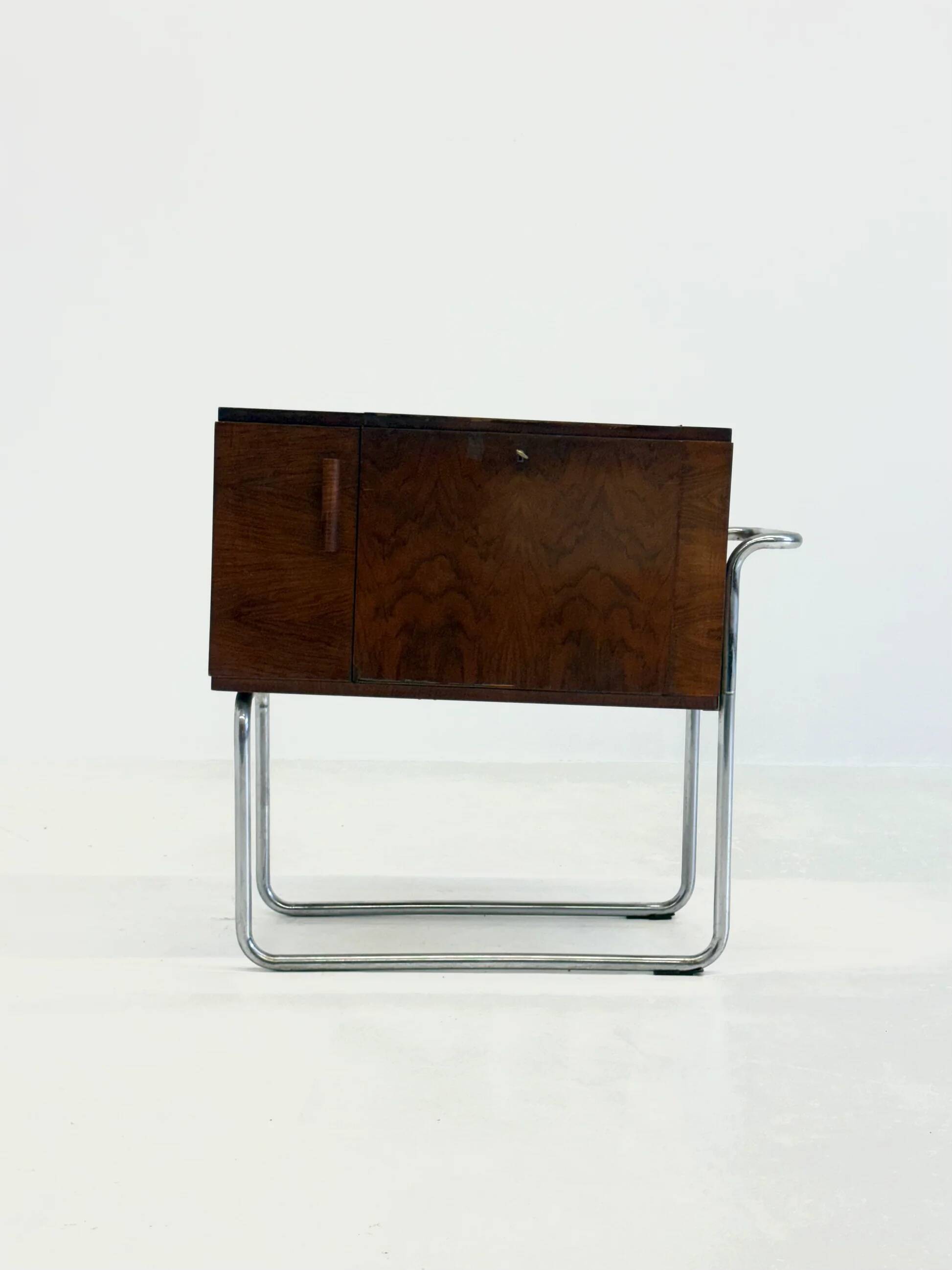 Italian walnut bar cabinet by Cova Milano