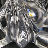 Pied de lampe cristal lourd design années 60 70