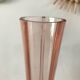 Grand soliflore art déco en verre rose de 50cm