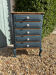 Revamped 5-drawer chest - Prussian Blue & Wood / Louis XV Style
