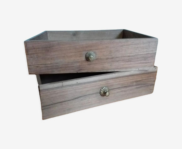 2 tiroirs en bois 33 x 27