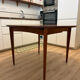 Table ronde design scandinave en teck extensible avec rallonge