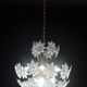 Fantastic Sputnik white Murano glass flowers chandelier, 1980s