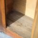 Vintage wardrobe, 1-door wooden wardrobe with beveled mirror, hanging wardrobe