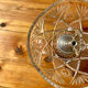 Vintage chiseled glass cup