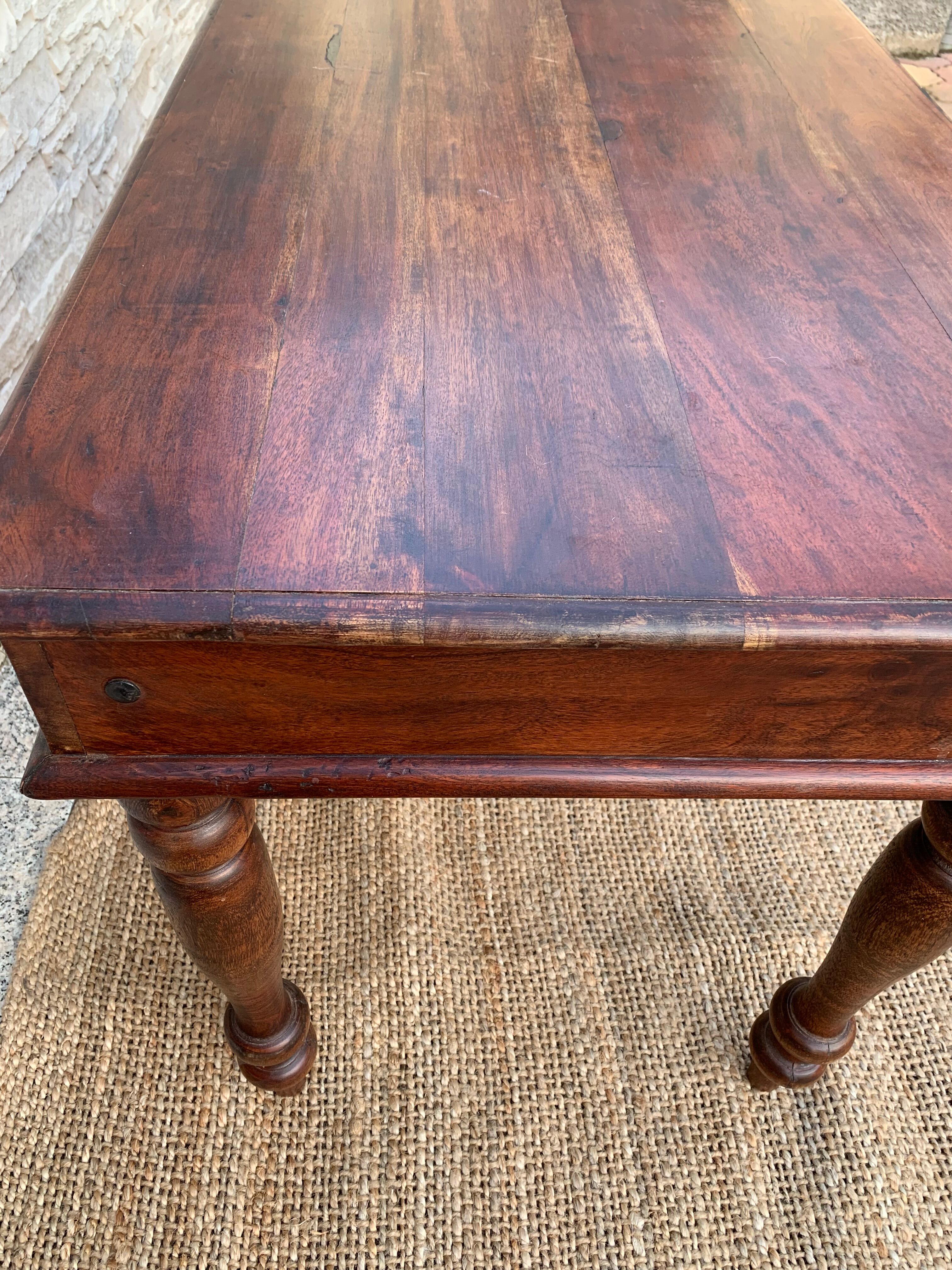 Office 2 drawers in wood acacia colonial style