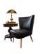 Fauteuil cocktail vintage noir / fauteuil / fauteuil une place