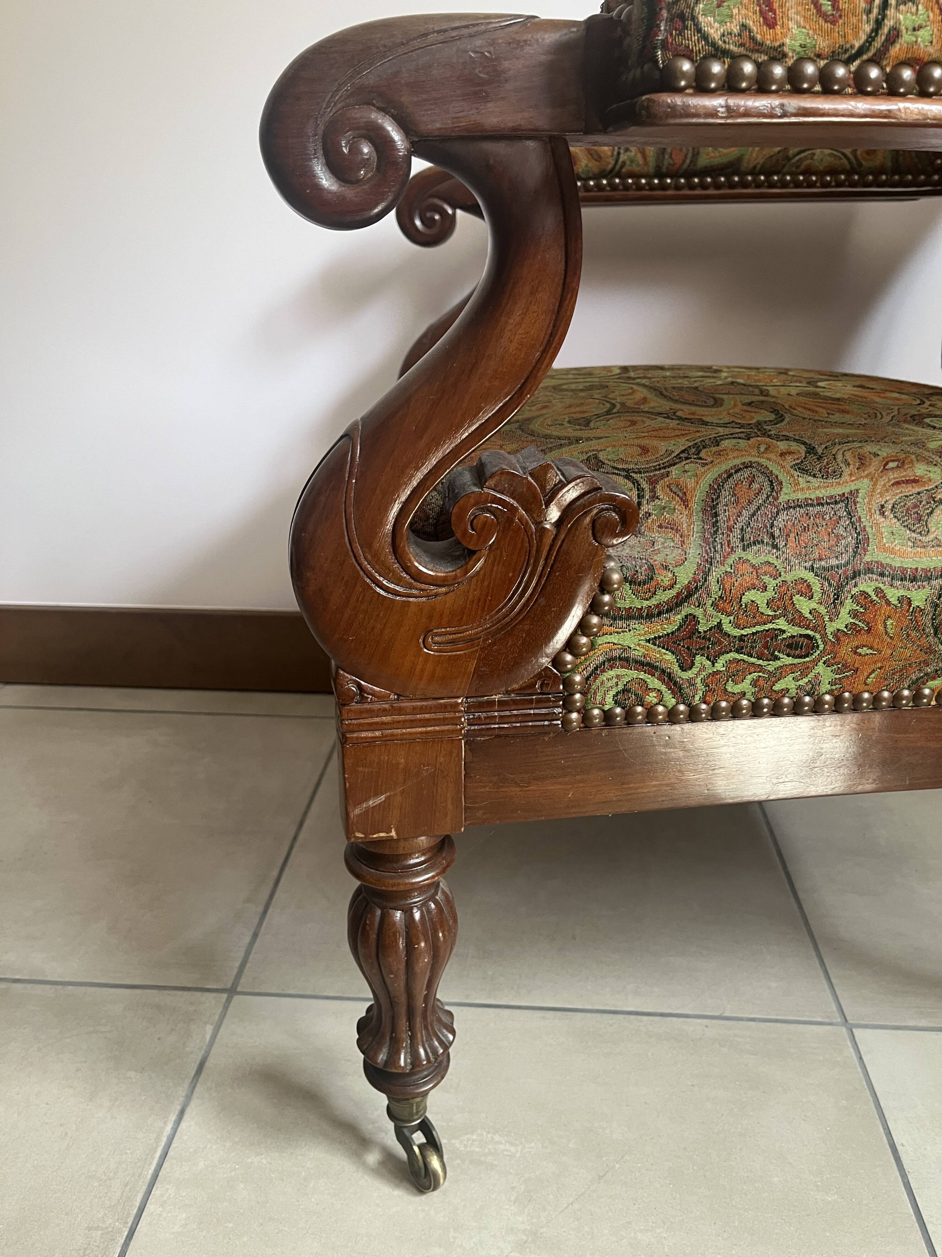 Antique mahogany armchair