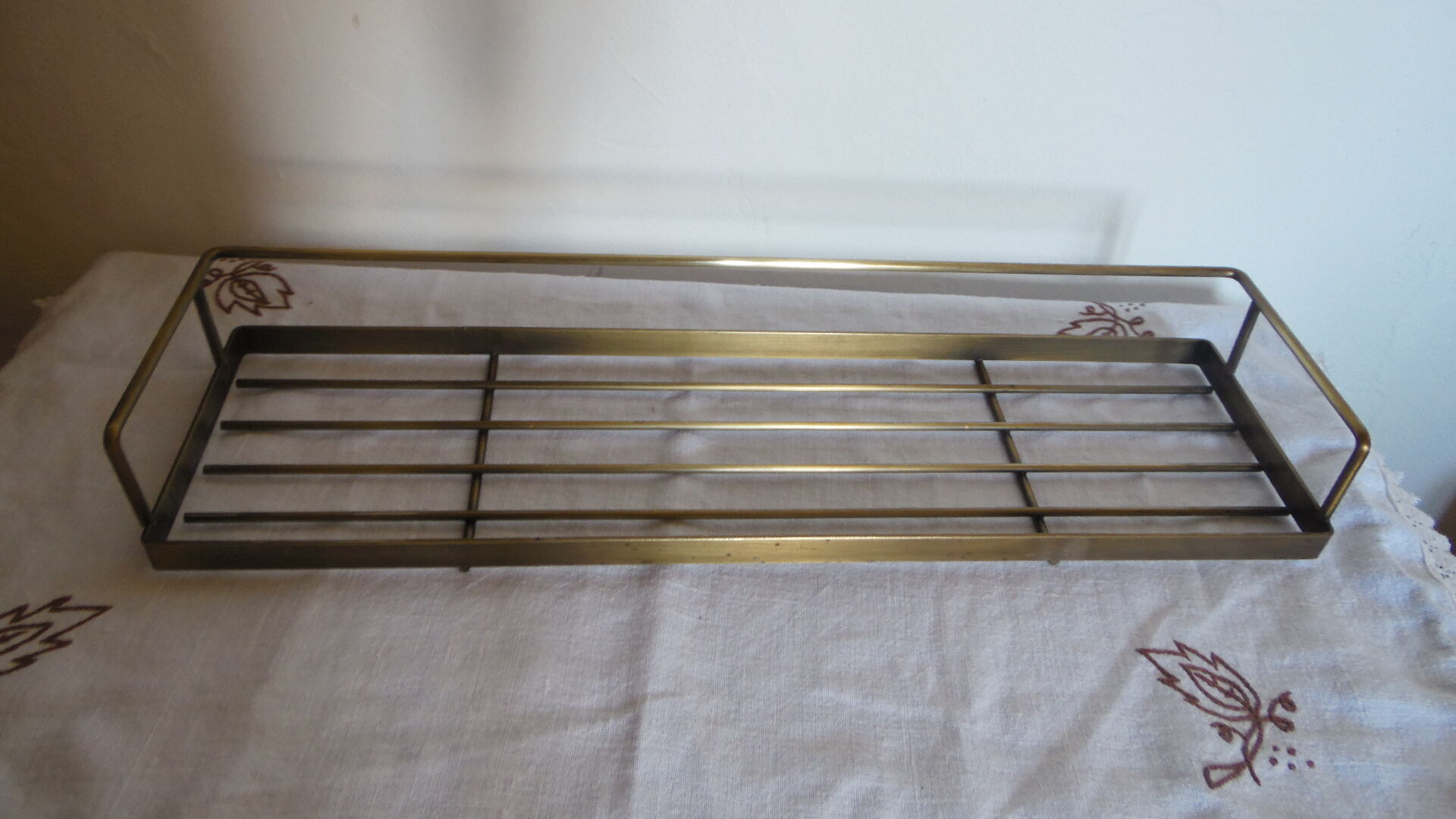 Brass metal shelf
