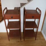 Paire de chevets d’internat métal 1960
