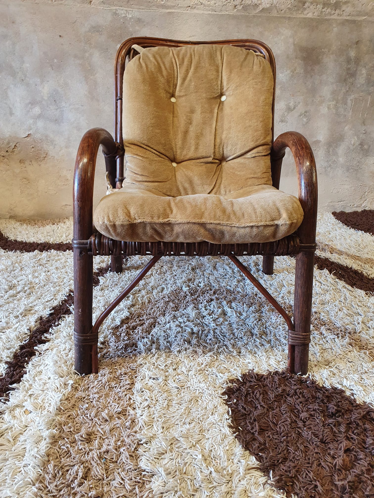 Vintage bamboo armchair 1960