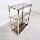 Vintage brass and chrome shelves, 1970s