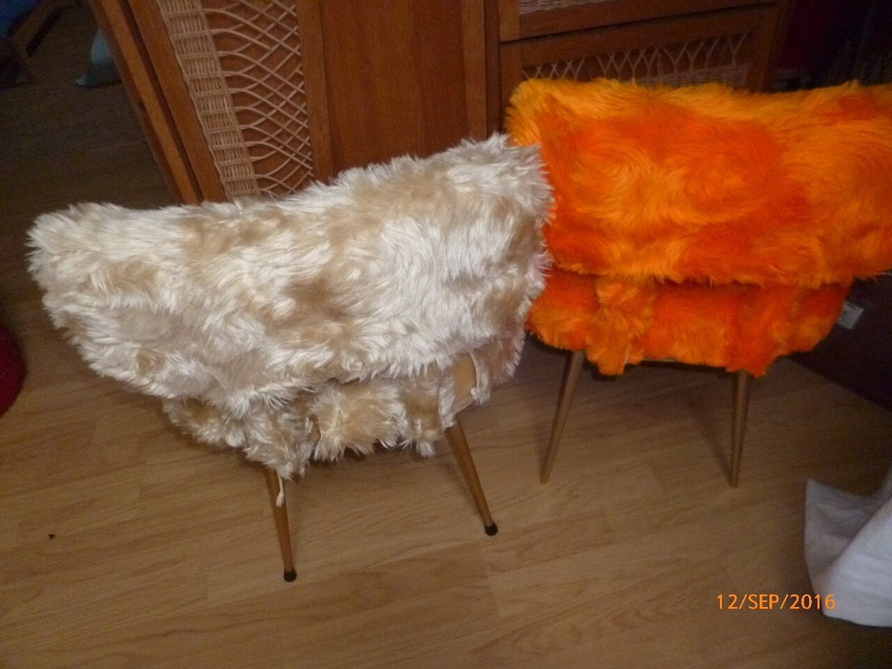 Lot 2 chairs PELFRAN vintage 1970 marmoset