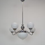 Art deco chrome chandelier,1930's.