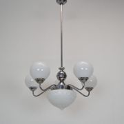Art deco chrome chandelier,1930's.