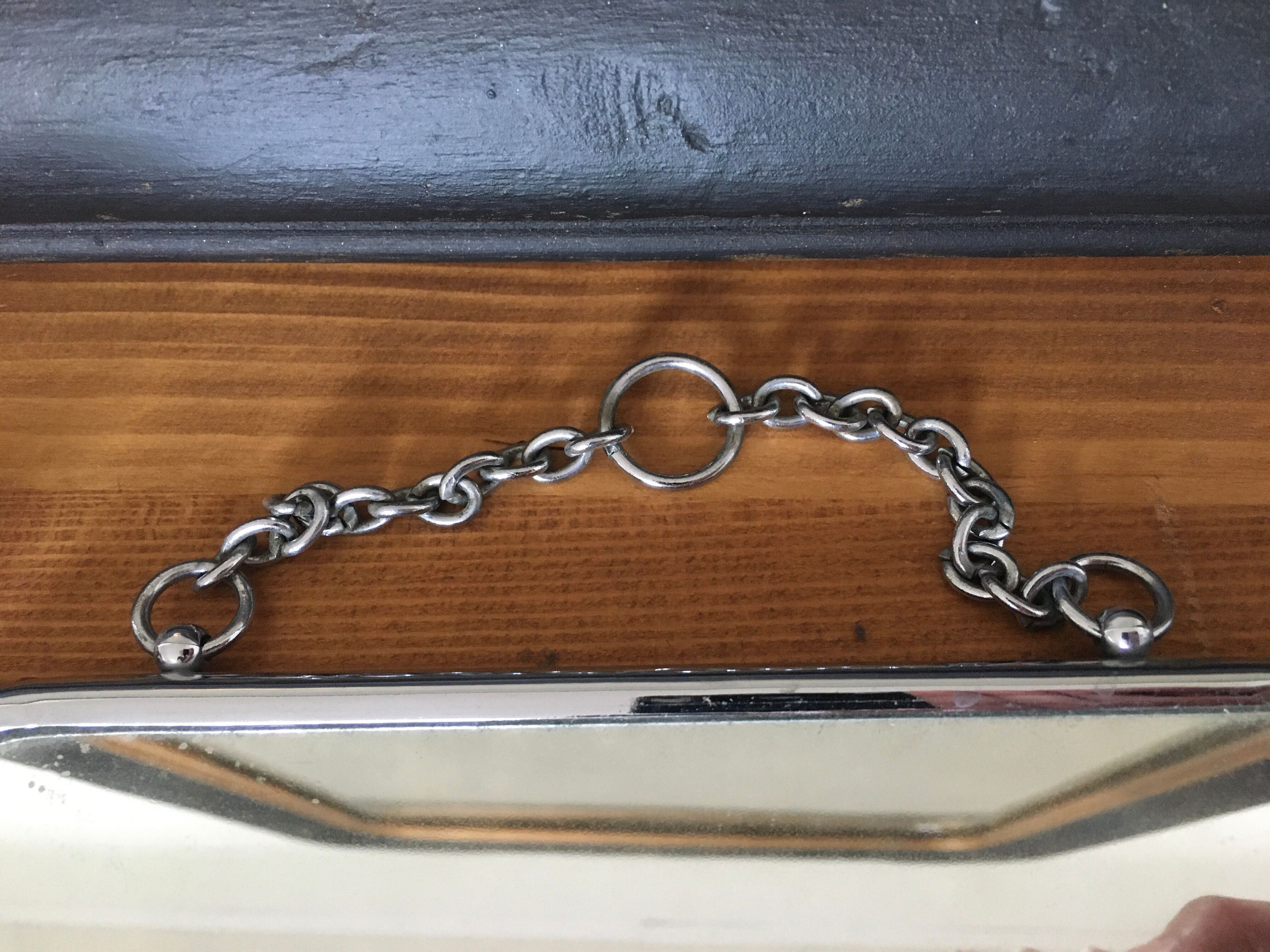 Vintage triptych barber mirror